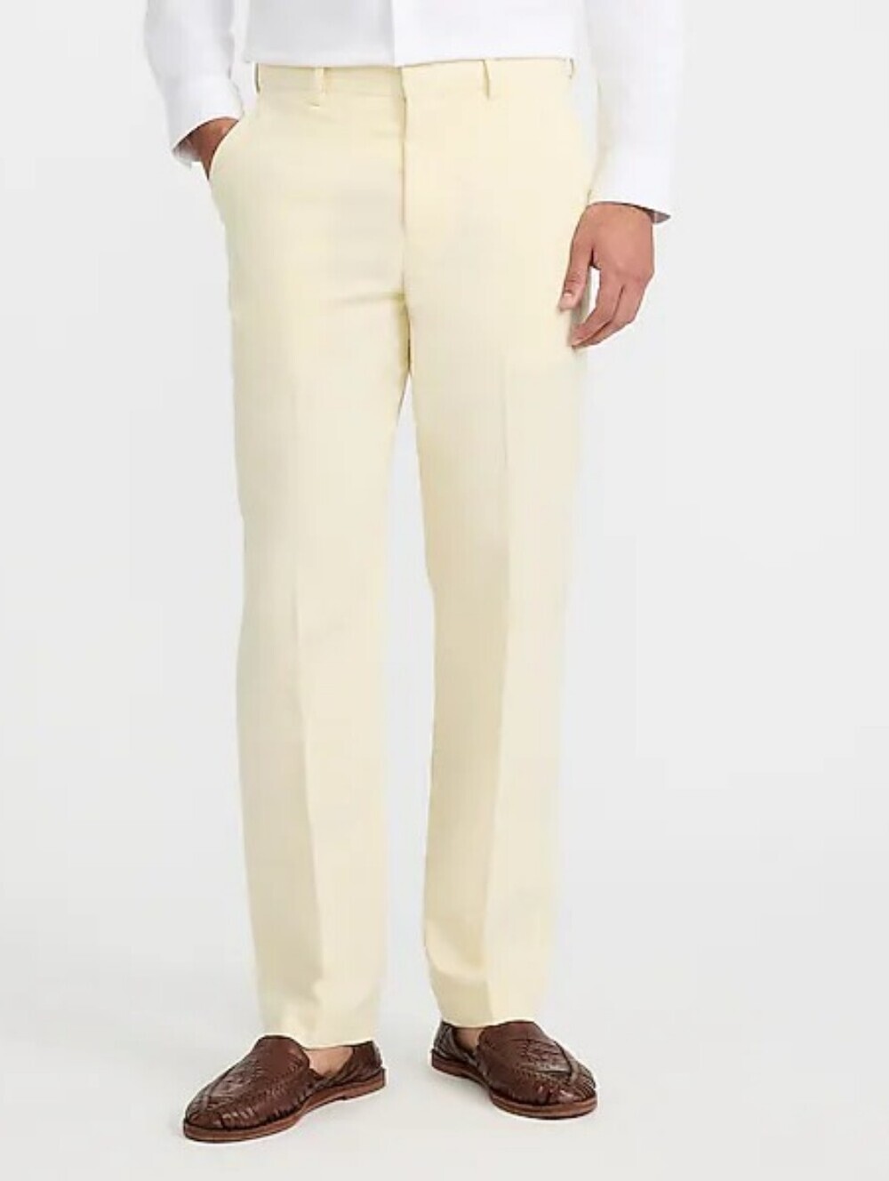 Express Yellow Extra Slim Fit Linen Blend Dress Pants Size 28 New